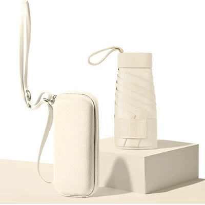 Skládací mini deštník v kabelce Creamy yellow