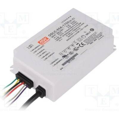 MEAN WELL ODLC-65A-1750 Napájecí zdroj: spínaný; LED; 65W; 27÷36VDC; 1750mA; 180÷295VAC