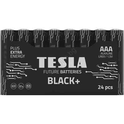 TESLA - 24 бр. Алкална батерия AAA BLACK+ 1, 5V 1200 mAh (TS0008)