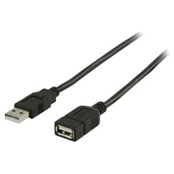 Valueline VLCP60010B20 Prodlužovací USB 2.0 A zástrčka - A zásuvka, 2m, černý