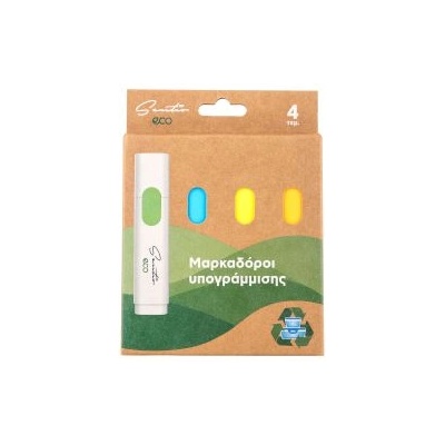 Sentio Текст маркери рециклирани Eco 4бр