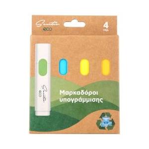 Sentio Текст маркери рециклирани Eco 4бр