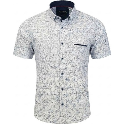 Ego man košile pánská krátký rukám slim fit bílá EKS-410