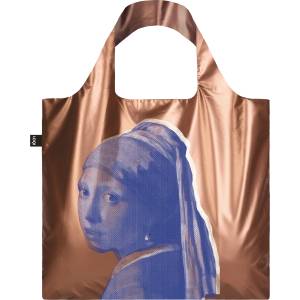 LOQI Чанта тип торба LOQI Museum Metallic Johannes Vermeer Момиче с перла розово злато (JV.GI.RO)