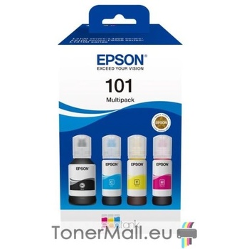 Epson Комплект 4 бутилки с мастило EPSON 101 EcoTank Cyan, Yellow, Magenta, Black