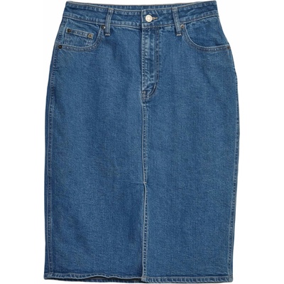 GAP dámska sukňa V-DENIM MIDI tmavo modrá