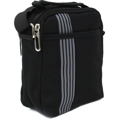Černá menší pánská praktická zipová crossbody taška Erick