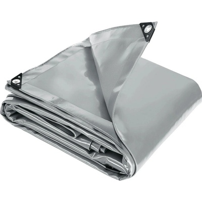 Procraft krycí plachta s oky, 200 g/m² PROFI zesílená - 8 x 12 m šedá 0091
