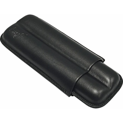 Angelo pouzdro na 2 doutníky Etue černé kožené 16 cm 21 mm
