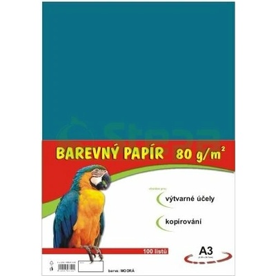 Barevný papír A3 80 g 100 ks zelený