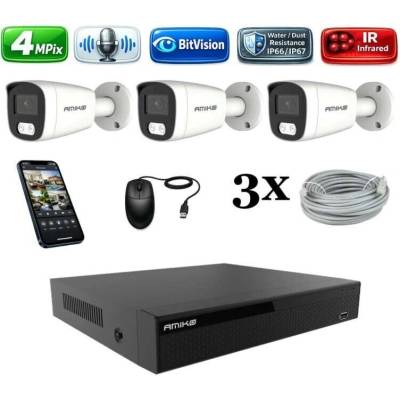 Amiko IP 3 kamerový set 4Mpix Tube 1401K3