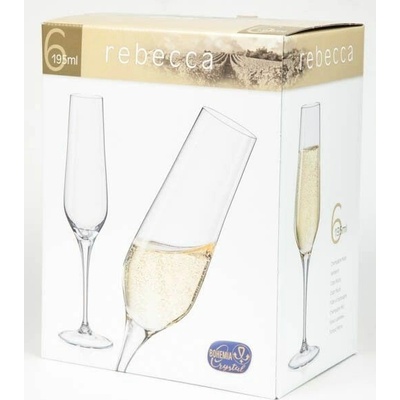 Crystalex Sklenice na sekt REBECCA 6 x 195 ml