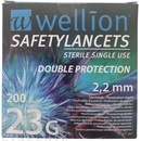 Wellion Safety Lancets 23G Lanceta bezpečnostná priemer 2,2 mm, sterilná, jednorazová 200 ks