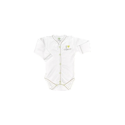 For Babies Боди с предно закопчаване и дълъг ръкав For Babies - Organic, 12-18 месеца (00941l)