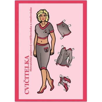 Cvičitelka sběratelská papírová vystřihovánka a omalovánka