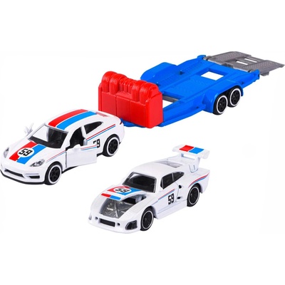 Majorette Porsche Panamera Turbo 59 + přivěs + Porsche 935 K3 59 1:64