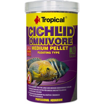 Tropical Cichlid Omnivore Medium Pellet 10 l