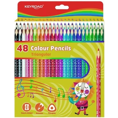 Keyroad drevené farbičky mix 48 ks farieb KR972504