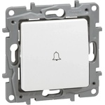 Legrand Бутон с подсветка и етикети "звънец / лампа" цвят бял Niloe - 664715 (664715)