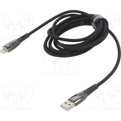 Baseus CADH000301 USB 2.0, vidlice, Apple Lightning, USB A zásuvka, 2m, černý