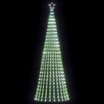 vidaXL LED коледна елха 475 светодиода студено бяло 247 см (4016397)