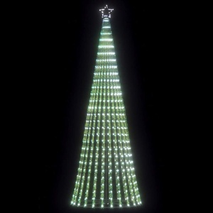 vidaXL LED коледна елха 475 светодиода студено бяло 247 см (4016397)