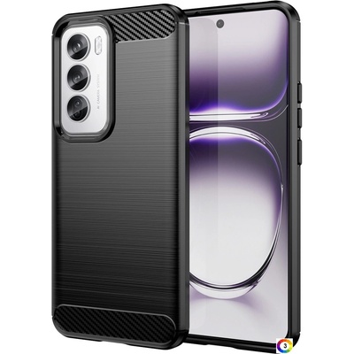 OPPO Reno12 Pro 5G Удароустойчив Carbon Fiber Калъф и Протектор