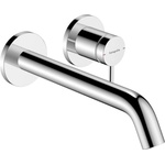 Hansgrohe Tecturis S - Смесител за мивка за вграждане, с изпразнител, за двуотворен монтаж, EcoSmart, хром 73351000 (73351000)