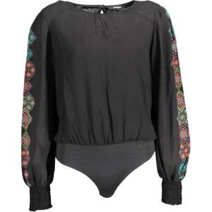DESIGUAL Дамско боди с дълги ръкави desigual, xl, Черен (22swbw47_nero_2000)