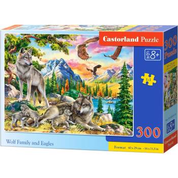 Castorland Пъзел Castorland от 300 части - Вълче семейство и орли (B-030514)