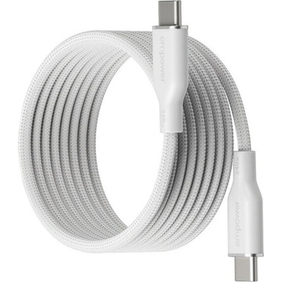 PanzerGlass EM84572 empower opletený magnetický nabíjecí USB-C na USB-C 1,5m bílý