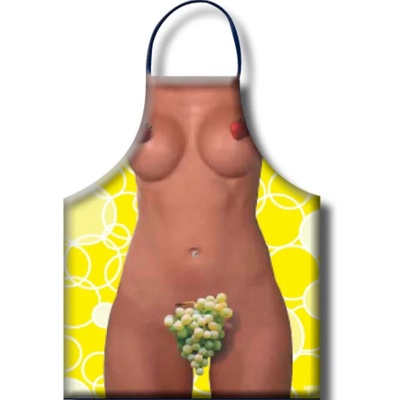 Готварска престилка, женско тяло и грозде - Grapes Apron (D-236763)