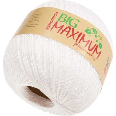 Háčkovacia Priadza Opus Natura Maximum BIG 250g Biely