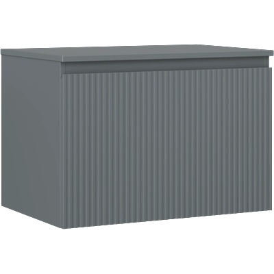 Mexen Rivel баня шкаф под мивка 70 см с плот, 1 чекмедже, гофриран, мат графит - 91A20-07047-1-BFC66 (91A20-07047-1-BFC66)