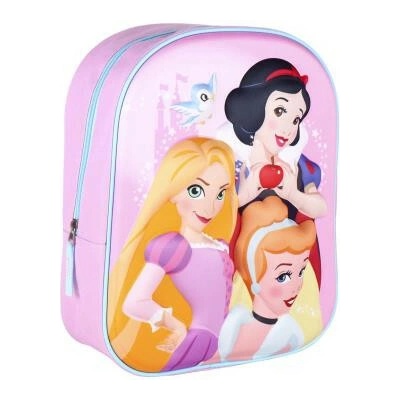 Cerda 3D dětský batoh PRINCEZNY 1 kapsa růžový 31 cm