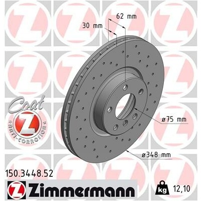 Brzdový kotúč ZIMMERMANN 150.3448.52 (150344852)