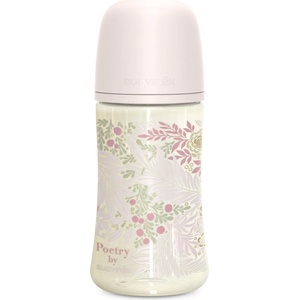 Suavinex Poetry SX Pro Physiological M бебешко шише 3 m+ Medium Flow - Pink