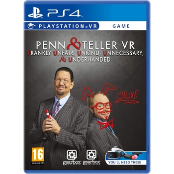 Gearbox Software Penn & Teller VR Frankly Unfair, Unkind, Unnecessary & Underhanded (PS4)