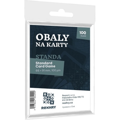 REXhry Obaly na karty REX Standard Card Game Standa 66 x 91 mm 100ks – Zbozi.Blesk.cz