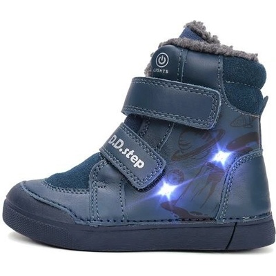 D.D.Step zimní blikající obuv w068 royal blue