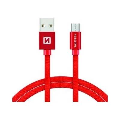 Swissten 71527301 Micro USB 3m červený