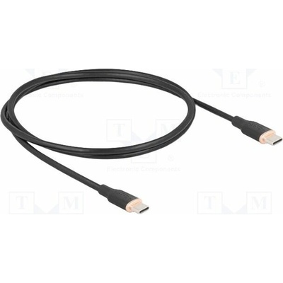 Delock 81238 USB 2.0 USB C vidlice z obou stran zlacený 1m černý
