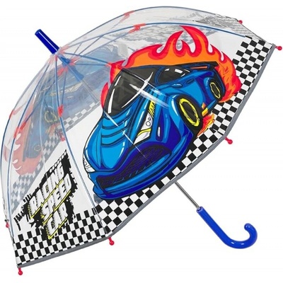 Perletti Cool Kids dětský reflexní transparentní deštník "Racing Car" 15654