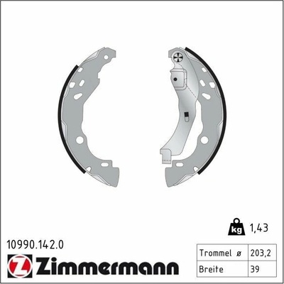 Sada brzdových čelistí ZIMMERMANN 10990.142.0