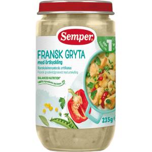 Semper Ястие Semper - Френска яхния с пиле и билки, 235 g (9619) - baby