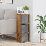 vidaXL Служебен шкаф с чекмедже Старо дърво 25, 5 x 22 x 69, 5 см (8000554)