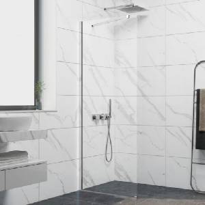 Inter Ceramic Параван за баня Кристина хром, стационарен, от 40х200 и 50х200 см