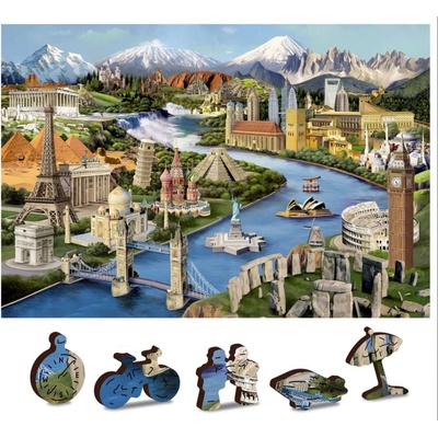 WOODEN CITY Dřevěné Světové památky 2v1 EKO 75 dílků