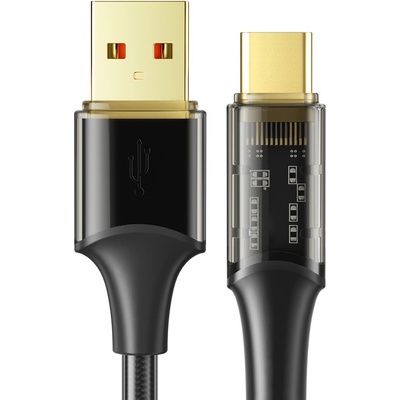 Xmart Кабел Xmart - Amber, USB-A/USB-C, 1.2 m, черен (20581)