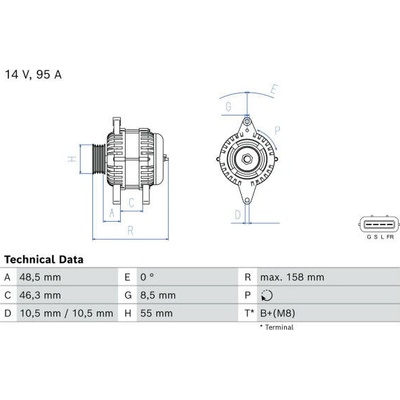 generátor BOSCH 0 986 085 070